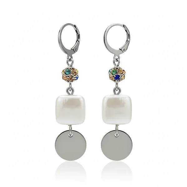 Σκουλαρίκια Γυναικεία ατσάλι με μαργαριτάρι